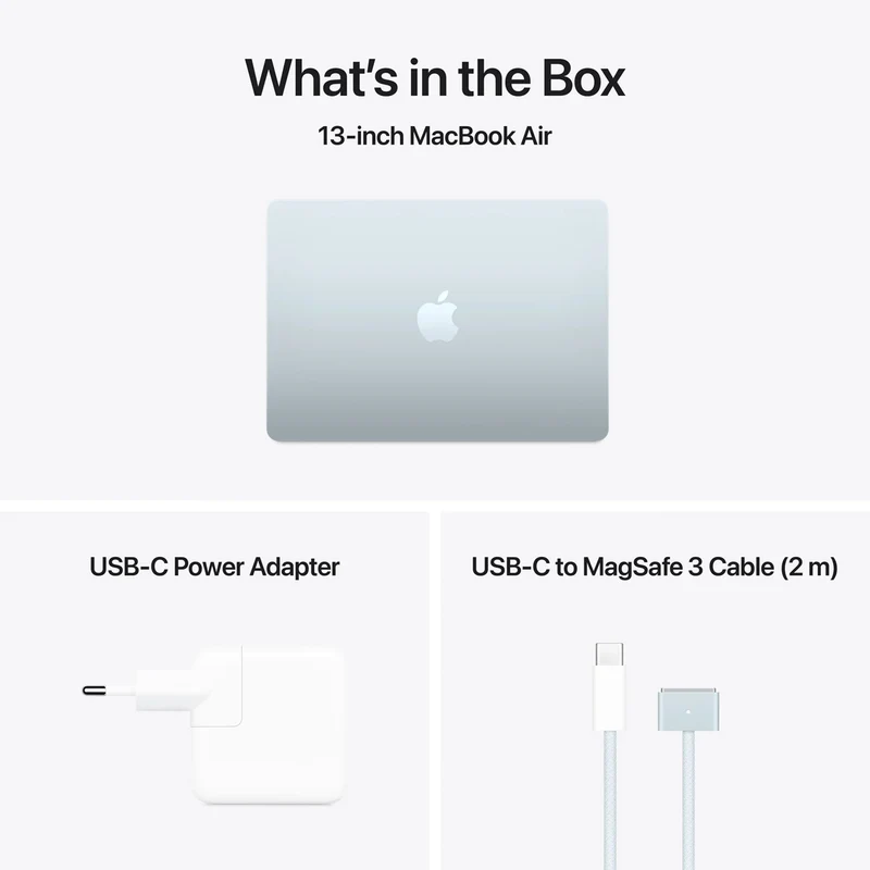 MacBook Air 13" 16GB+256GB M4 Chip with 10-Core CPU & 8-Core GPU (Sky Blue) (MC6T4PP/A)