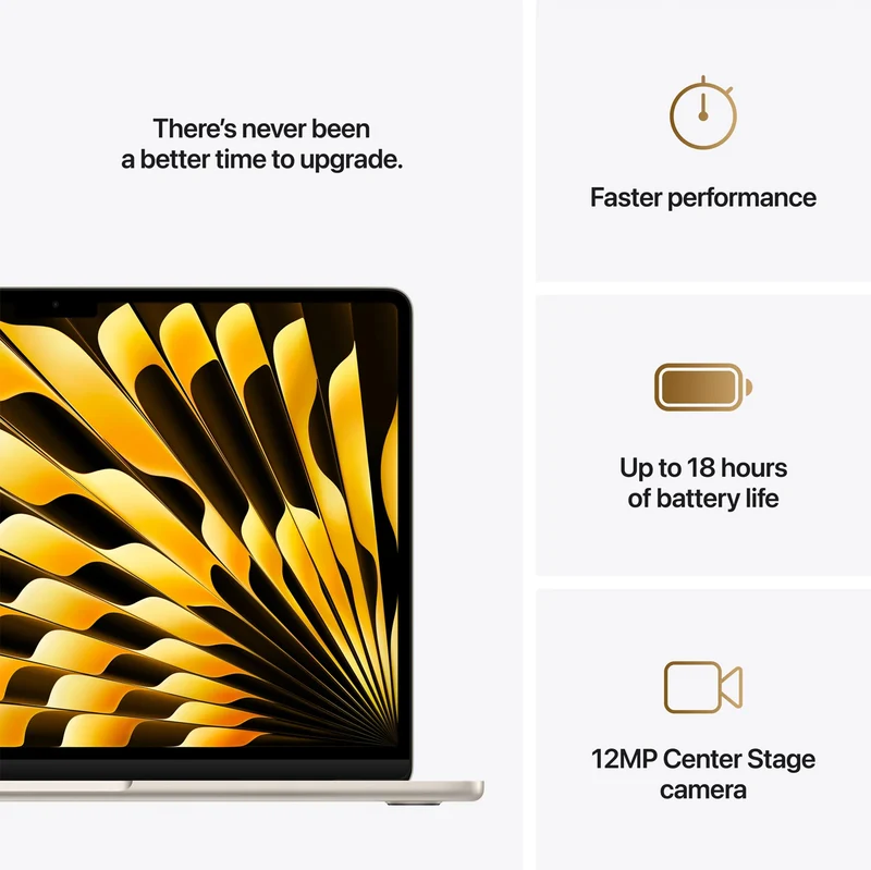 MacBook Air 13" 16GB+512GB M4 Chip with 10-Core CPU & 10-Core GPU (Starlight) (MW103PP/A)