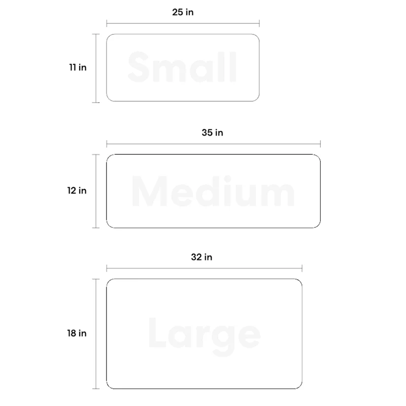 Deltahub Minimalistic Felt Desk Pad Large - Light Grey (Small, Medium, Large)
