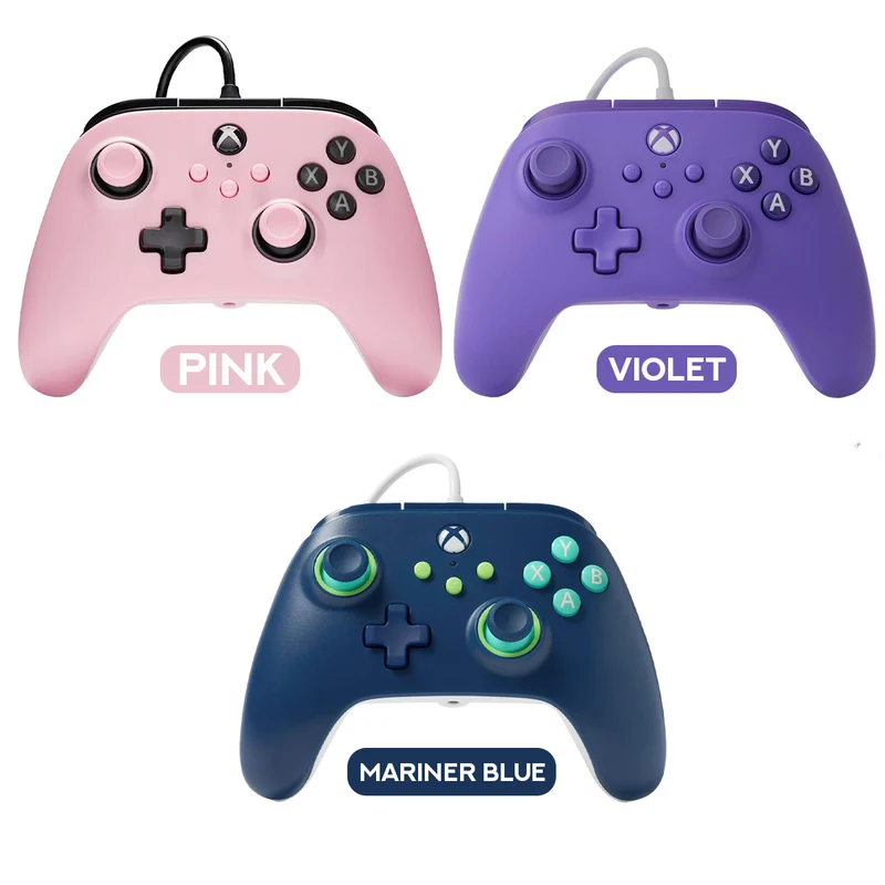 PowerA Wired Controller for Xbox (Pink, Violet, Mariner Blue) (XBGP0378-02, XBGP0379-01, XBGP0380-01)