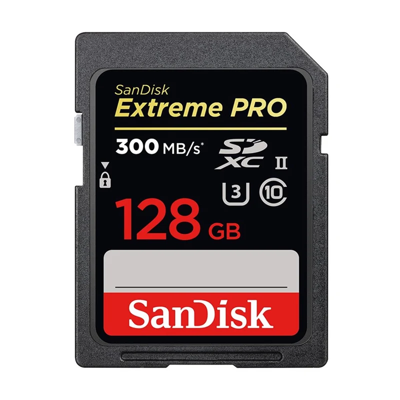 Sandisk Extreme Pro 128GB UHS-II V90 300MB/s Read & Write SD Card