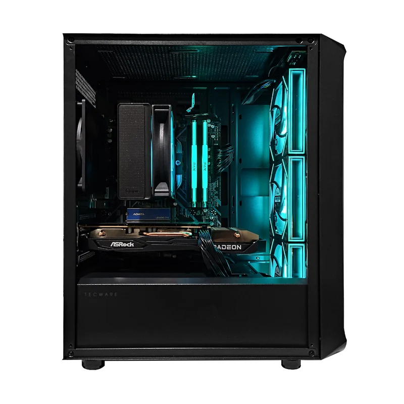 Alpha Flow M Black Desktop Gaming PC | AMD Ryzen 5 5500 | 16GB RAM | 512GB SSD | RX 7600 OC | Windows 11 Pro