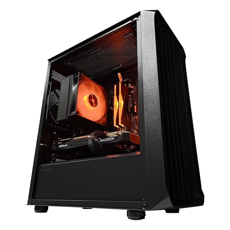 Alpha Flow M Black Desktop Gaming PC | AMD Ryzen 5 5500 | 16GB RAM | 512GB SSD | RX 7600 OC | Windows 11 Pro