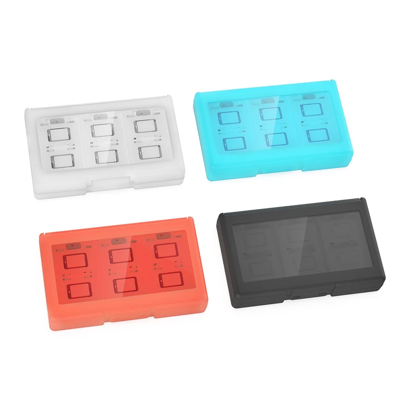 Dobe Game Card Case 24 Slots for Nintendo Switch / Nintendo Switch 2 (Transparent Black, Transparent White, Transparent Blue, Transparent Red) TNS-3198