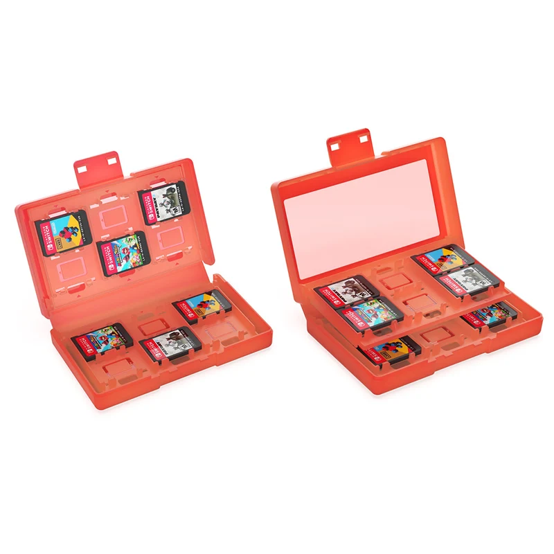 Dobe Game Card Case 24 Slots for Nintendo Switch / Nintendo Switch 2 (Transparent Black, Transparent White, Transparent Blue, Transparent Red) TNS-3198