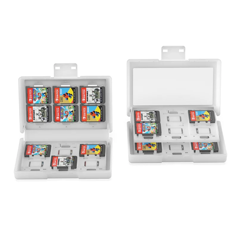 Dobe Game Card Case 24 Slots for Nintendo Switch / Nintendo Switch 2 (Transparent Black, Transparent White, Transparent Blue, Transparent Red) TNS-3198