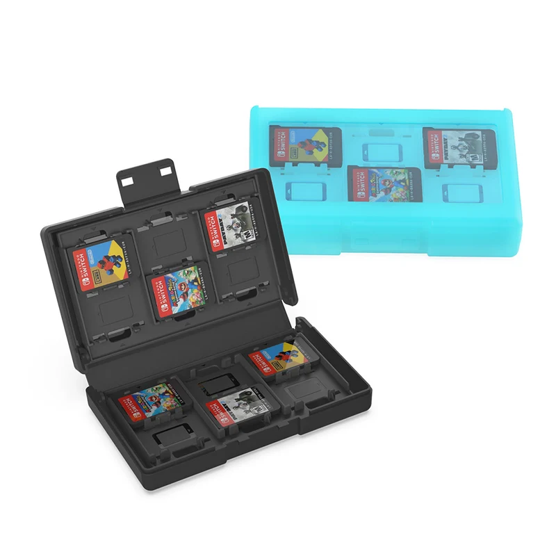 Dobe Game Card Case 24 Slots for Nintendo Switch / Nintendo Switch 2 (Transparent Black, Transparent White, Transparent Blue, Transparent Red) TNS-3198