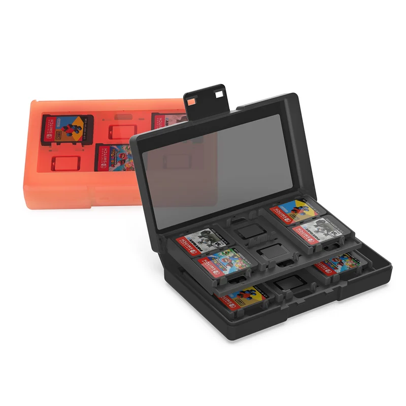 Dobe Game Card Case 24 Slots for Nintendo Switch / Nintendo Switch 2 (Transparent Black, Transparent White, Transparent Blue, Transparent Red) TNS-3198