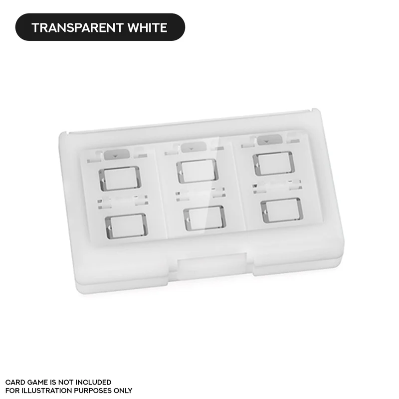 Dobe Game Card Case 24 Slots for Nintendo Switch / Nintendo Switch 2 (Transparent Black, Transparent White, Transparent Blue, Transparent Red) TNS-3198