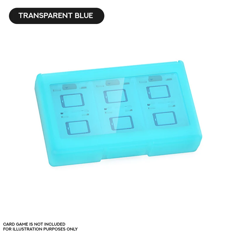 Dobe Game Card Case 24 Slots for Nintendo Switch / Nintendo Switch 2 (Transparent Black, Transparent White, Transparent Blue, Transparent Red) TNS-3198
