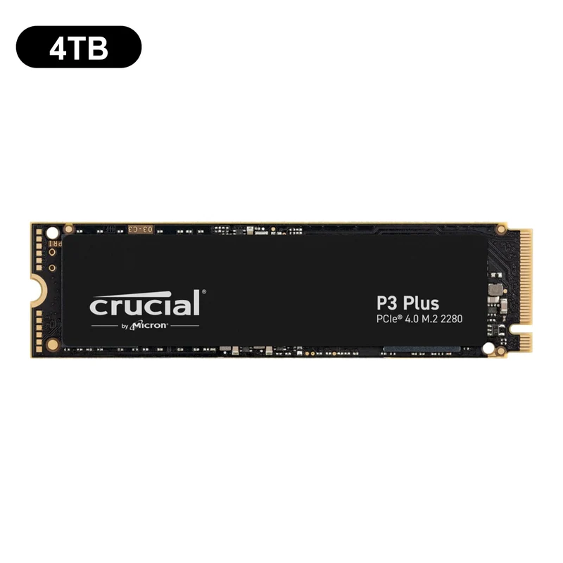 Crucial P3 Plus PCIe M.2 2280 SSD (1TB, 4TB) (CT1000P3PSSD8, CT4000P3PSSD8)