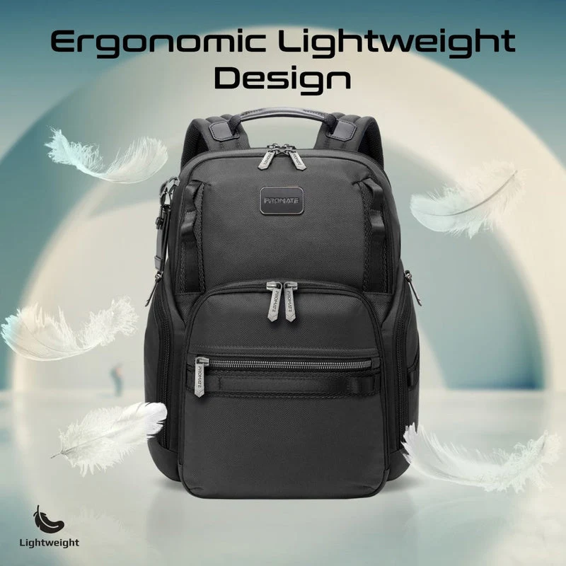 Promate Oracle-BP SecureStorage 15.6" Laptop Backpack with Multiple Compartments (Black)