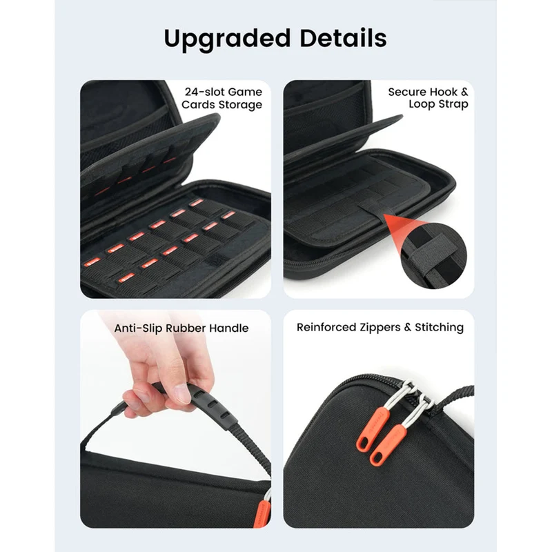 Transnovo Protective Hard Portable Travel Carrying Case with Protection Accessories for Nintendo Switch 2 (Black) (NS2-CC02)