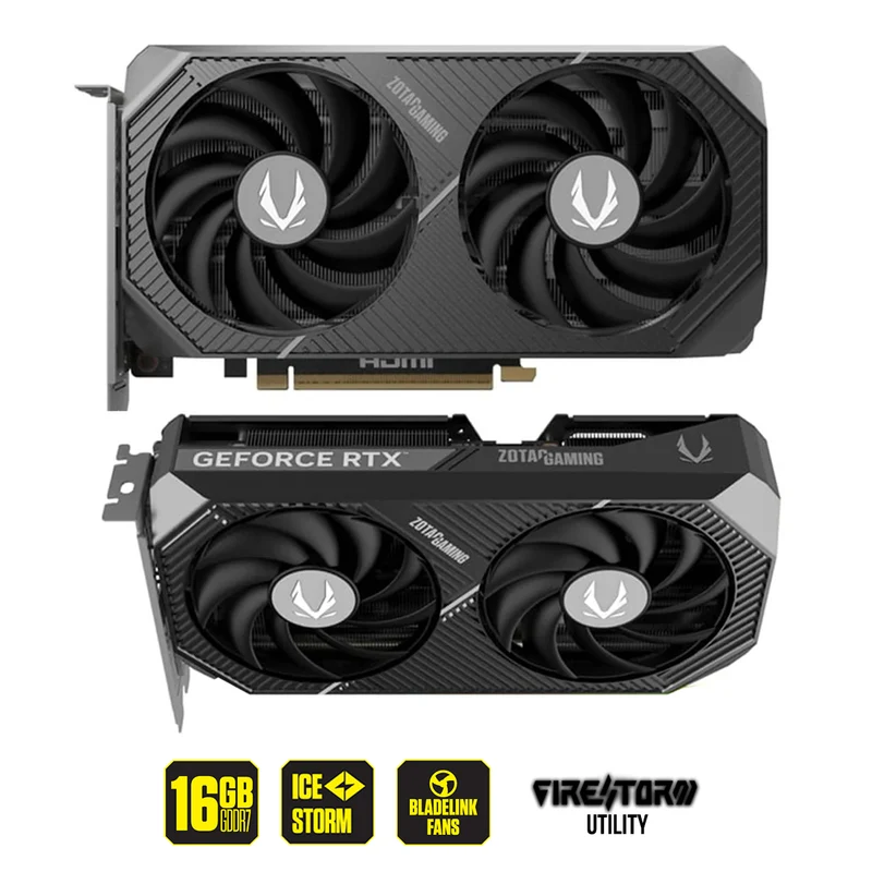 Zotac Gaming Geforce RTX 5060 Ti 16GB Twin Edge OC GDDR7 Graphics Card (ZT-B50620H-10M)