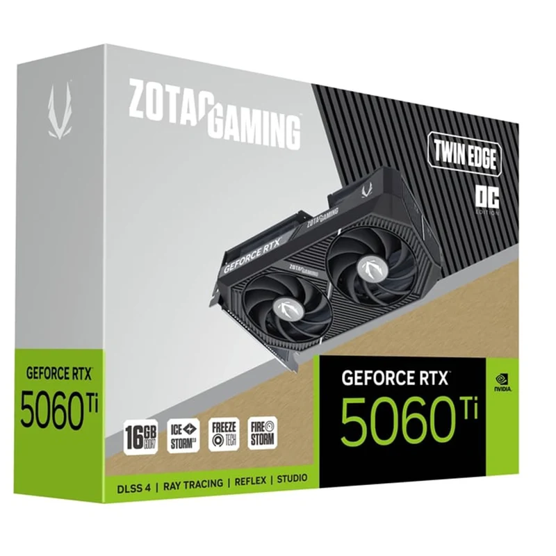 Zotac Gaming Geforce RTX 5060 Ti 16GB Twin Edge OC GDDR7 Graphics Card (ZT-B50620H-10M)