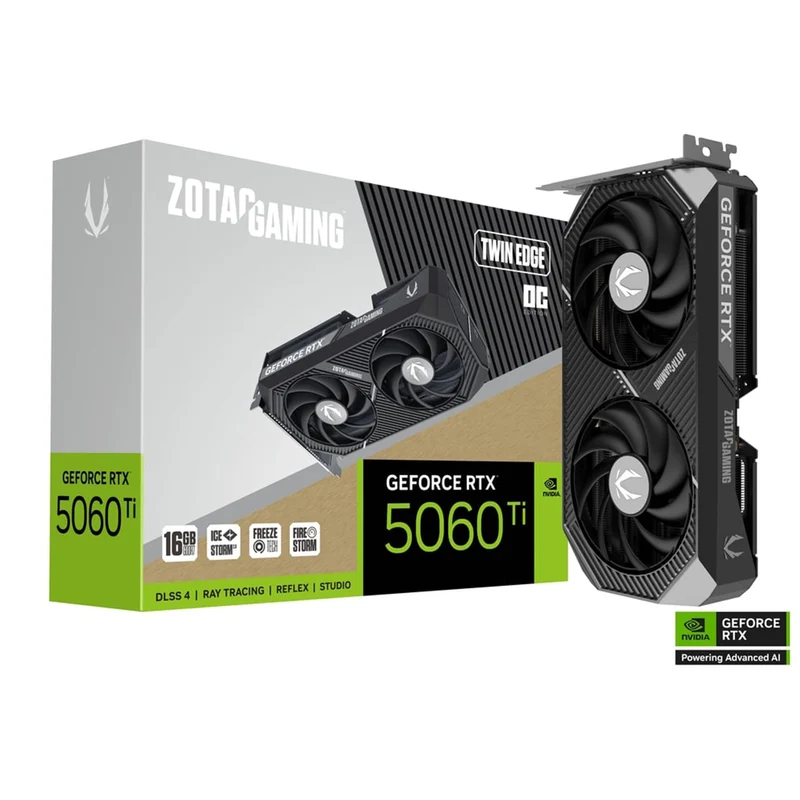 Zotac Gaming Geforce RTX 5060 Ti 16GB Twin Edge OC GDDR7 Graphics Card (ZT-B50620H-10M)
