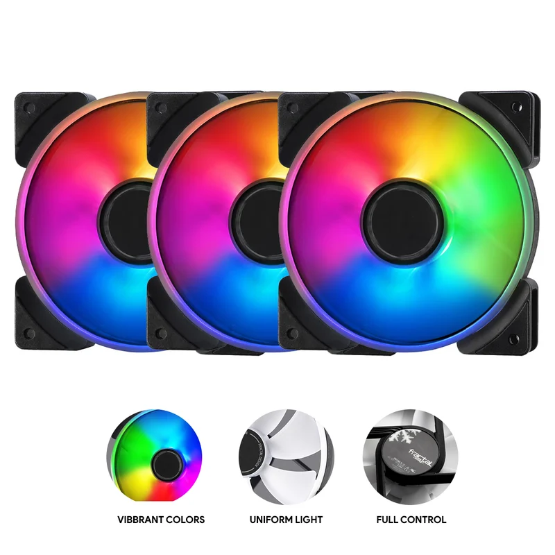 Fractal Design Prisma AL-12 ARGB Computer Fan (3-Pack) (FD-FAN-PRI-AL12-3P)