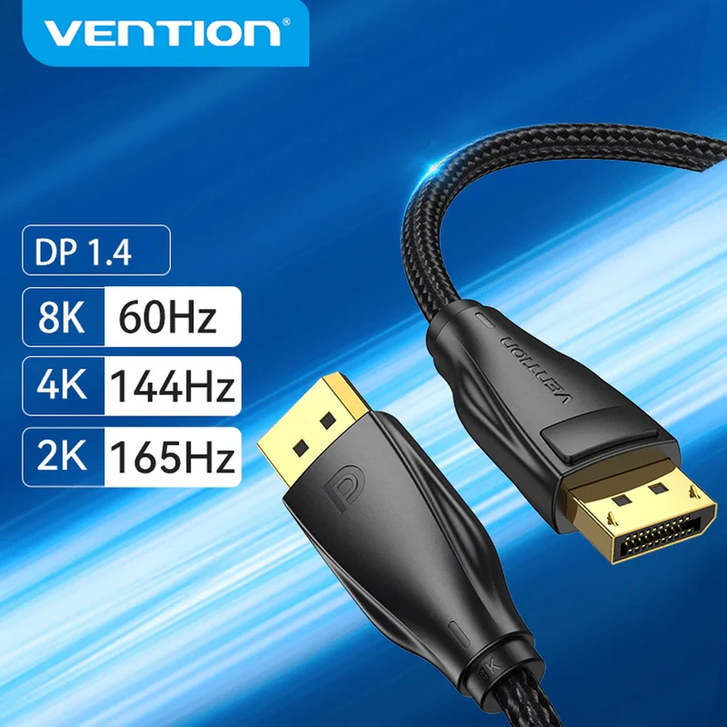 Vention 8K DisplayPort Cable - 1.5M, 2M, 5M (HCCBG, HCELH, HCELJ)