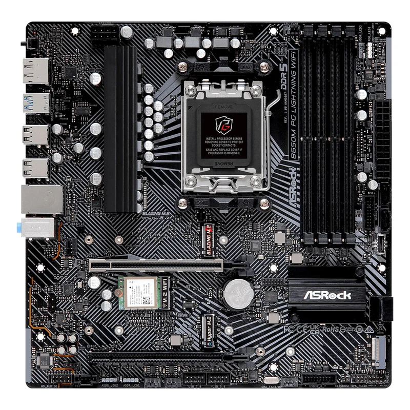 Asrock B650M PG Lightning Wifi DDR5 Phantom Gaming AM5 Motherboard