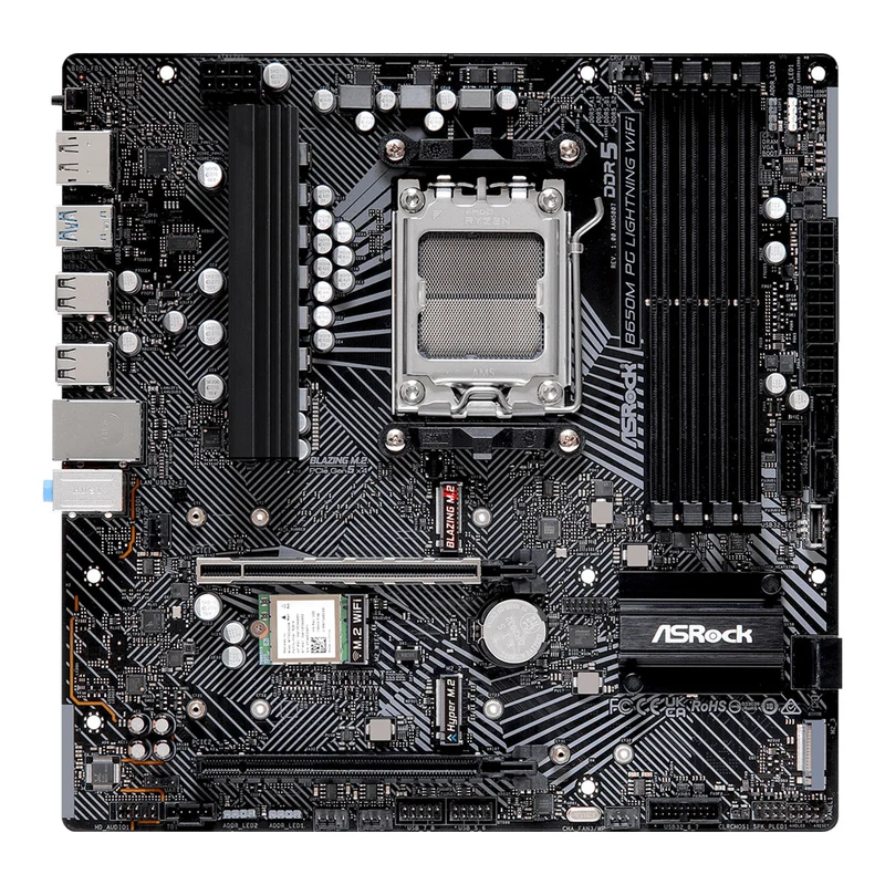 Asrock B650M PG Lightning Wifi DDR5 Phantom Gaming AM5 Motherboard
