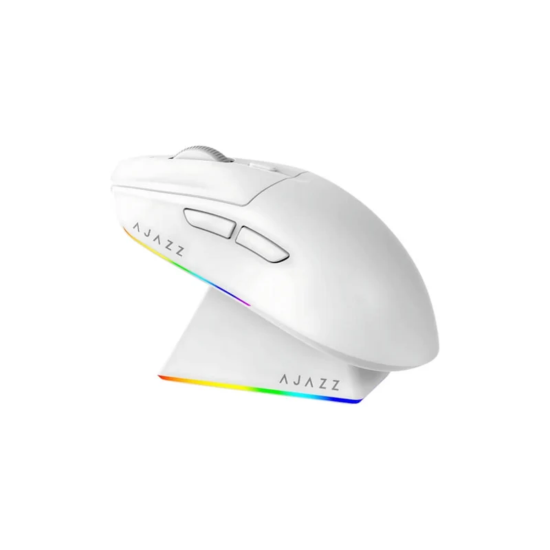 Ajazz AJ139 V2 MC Tri-Mode Gaming Mouse (Black, White)
