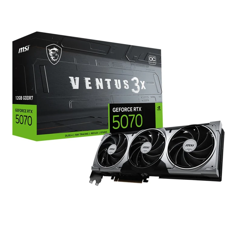 MSI Geforce RTX 5070 12GB GDDR7 Ventus 3X OC Graphics Card