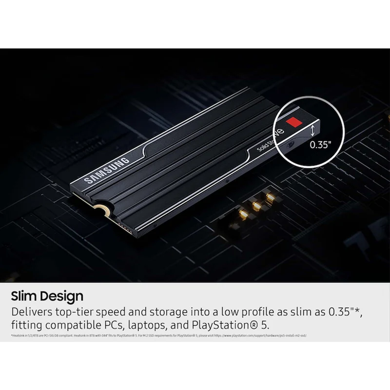 Samsung 9100 Pro PCIe 5.0 x4 NVMe M.2 SSD with Heatsink (1TB, 2TB, 4TB, 8TB)