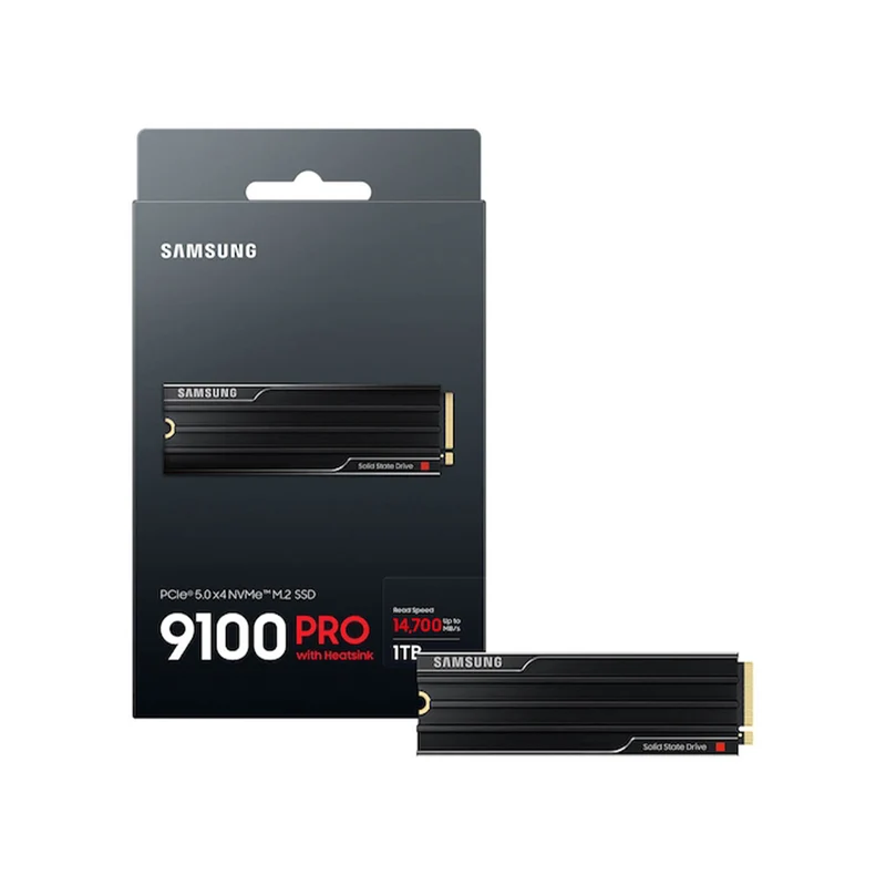 Samsung 9100 Pro PCIe 5.0 x4 NVMe M.2 SSD with Heatsink (1TB, 2TB, 4TB, 8TB)