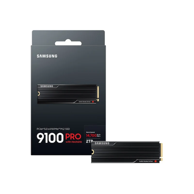 Samsung 9100 Pro PCIe 5.0 x4 NVMe M.2 SSD with Heatsink (1TB, 2TB, 4TB, 8TB)
