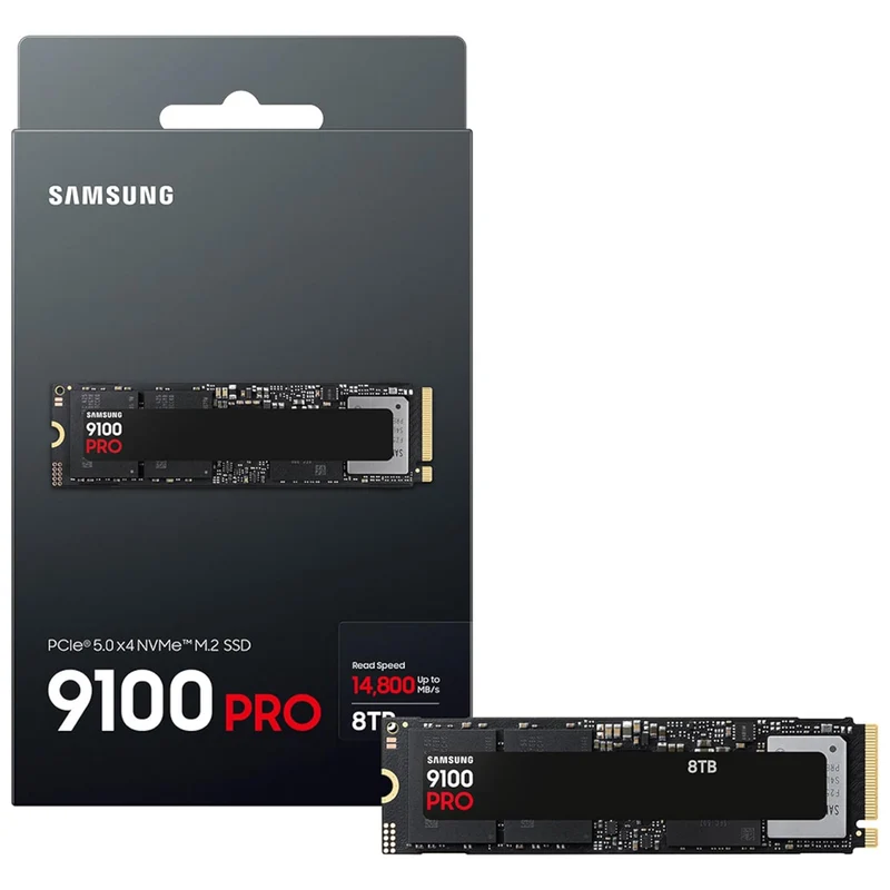 Samsung 9100 Pro PCIe 5.0 x4 NVMe M.2 SSD (1TB, 2TB, 4TB, 8TB)