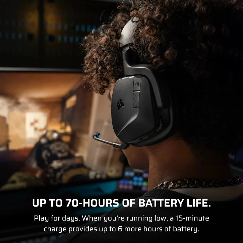 Corsair V0840440484219oid Wireless V2 Gaming Headset for Nintendo Switch/ Playstation/ PC/ Mac/ Mobile (Carbon, White, Dual Tone - Black/White, Pink/White)