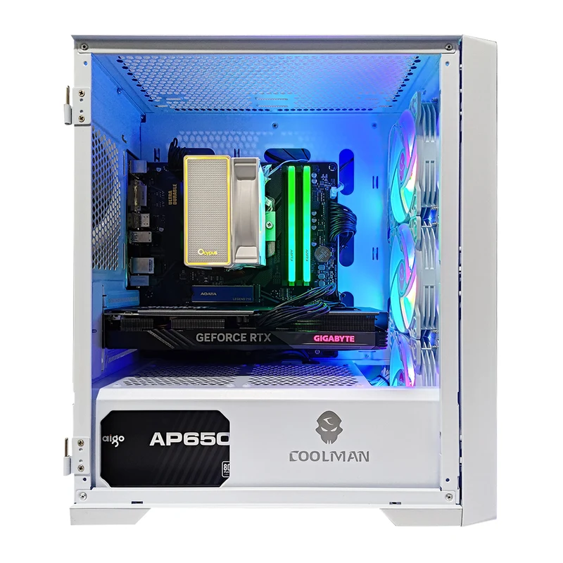 Alpha Ruby White Desktop Gaming PC | Ryzen 5 5500 | 16GB RAM | 512GB SSD | RTX 4060 | Windows 11 Pro
