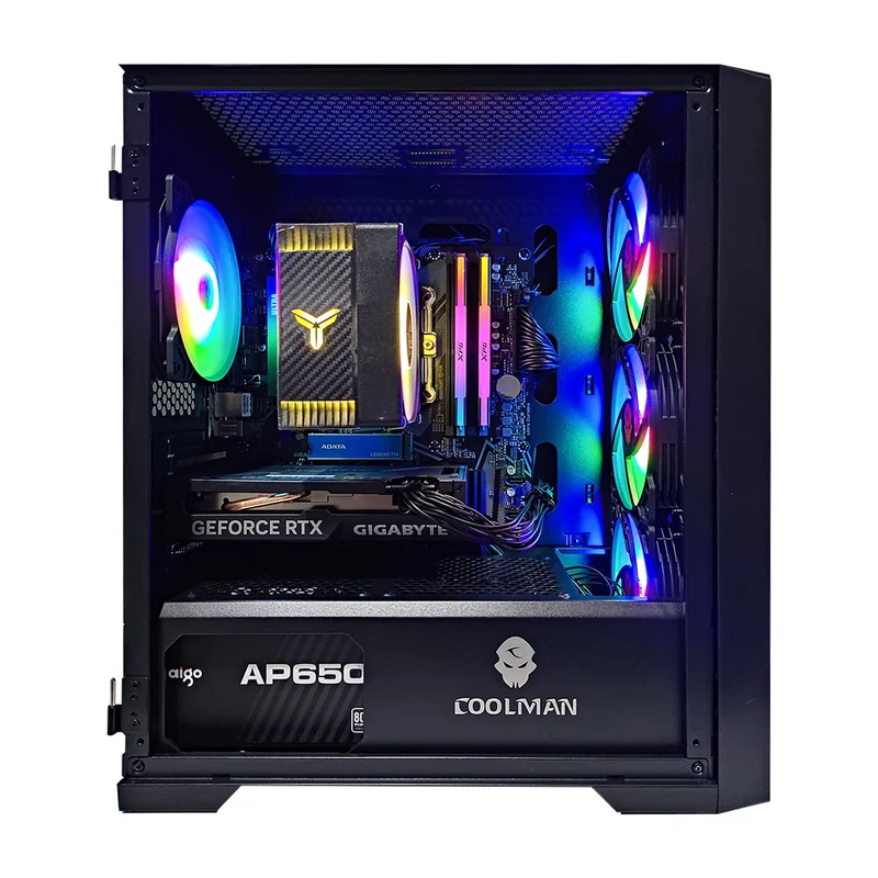 Alpha Ruby Black Desktop Gaming PC | AMD Ryzen 5 5500 | 16 GB RAM | 512GB SSD | RTX 4060 OC | Windows 11 Pro