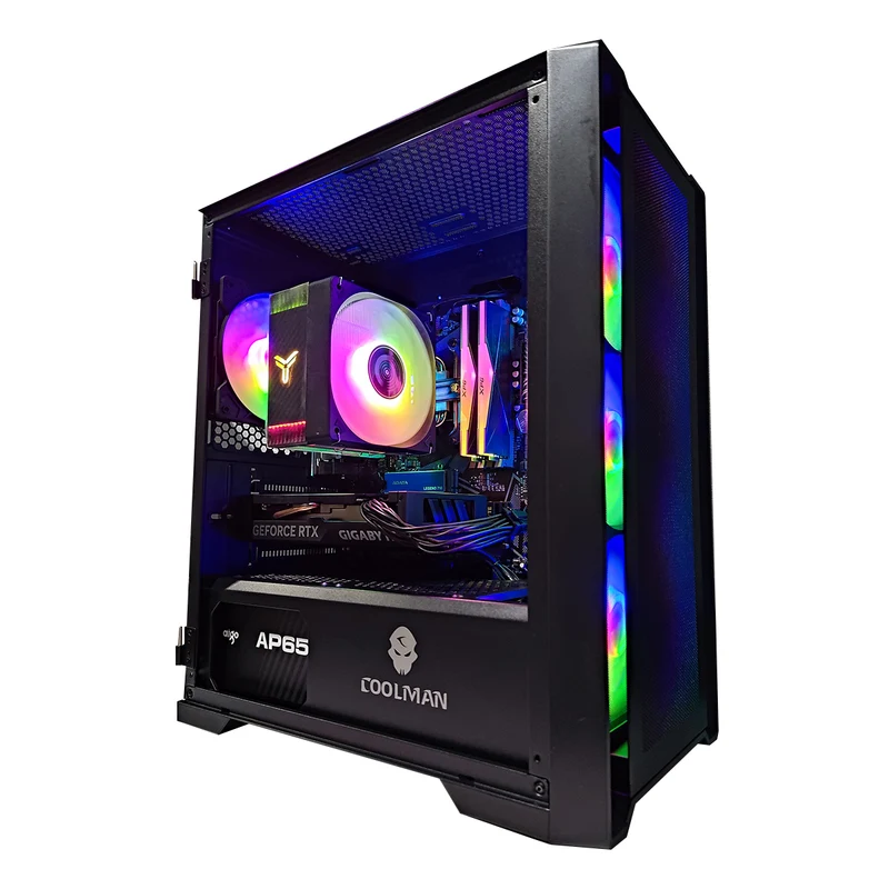Alpha Ruby Black Desktop Gaming PC | AMD Ryzen 5 5500 | 16 GB RAM | 512GB SSD | RTX 4060 OC | Windows 11 Pro