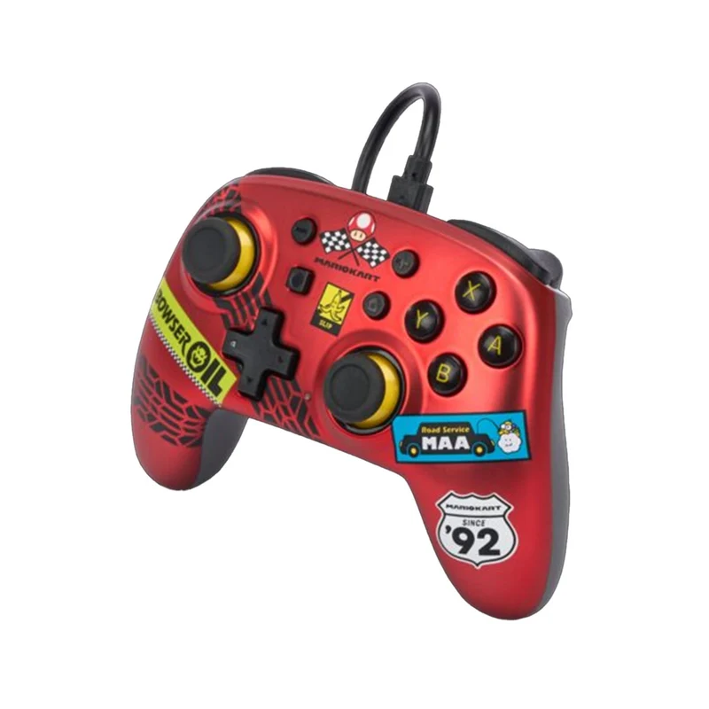 PowerA Nano Red Wired Ergonomic Gaming Controller for Nintendo Switch (Mario kart Racer) (NSGP0124-01)