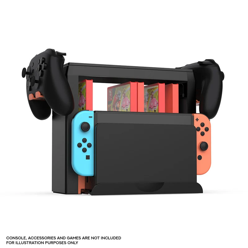 Dobe Multifunctional Storage Stand Kit for Nintendo Switch 2 / Nintendo Switch / Nintendo Switch OLED (Black/Orange) TNS-19051B