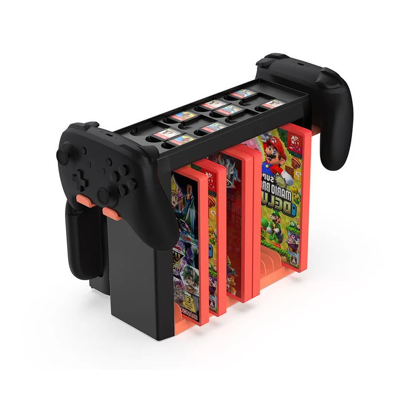 Dobe Multifunctional Storage Stand Kit for Nintendo Switch 2 / Nintendo Switch / Nintendo Switch OLED (Black/Orange) TNS-19051B