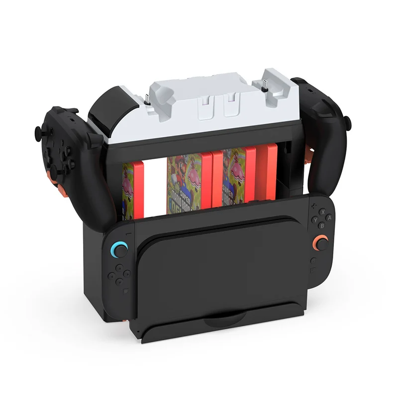 Dobe Multifunctional Storage Stand Kit for Nintendo Switch 2 / Nintendo Switch / Nintendo Switch OLED (Black/Orange) TNS-19051B