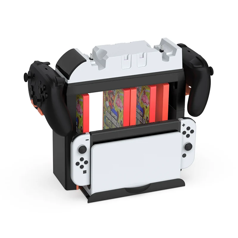Dobe Multifunctional Storage Stand Kit for Nintendo Switch 2 / Nintendo Switch / Nintendo Switch OLED (Black/Orange) TNS-19051B