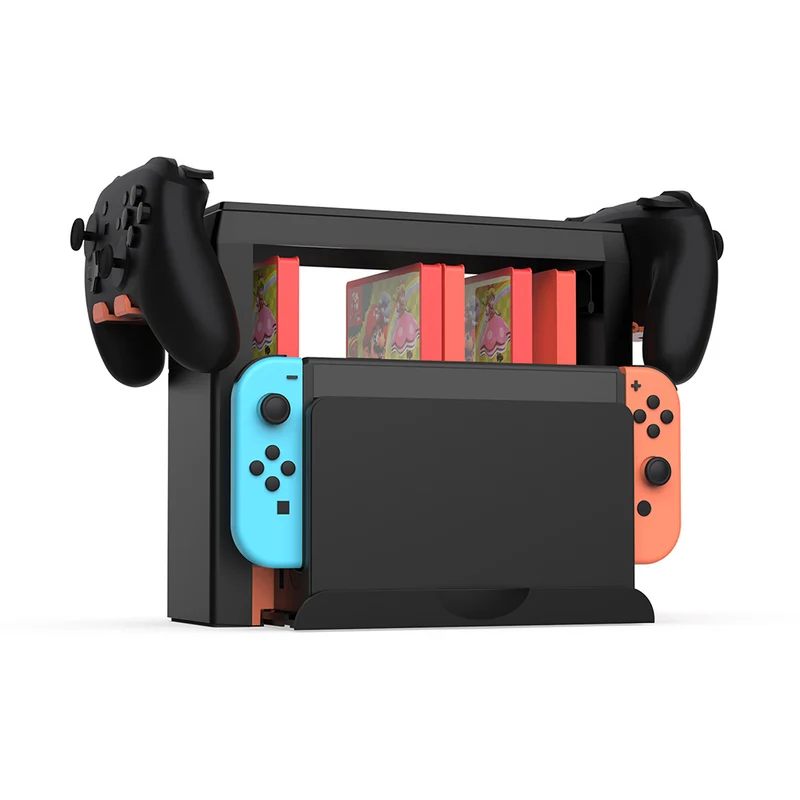 Dobe Multifunctional Storage Stand Kit for Nintendo Switch 2 / Nintendo Switch / Nintendo Switch OLED (Black/Orange) TNS-19051B
