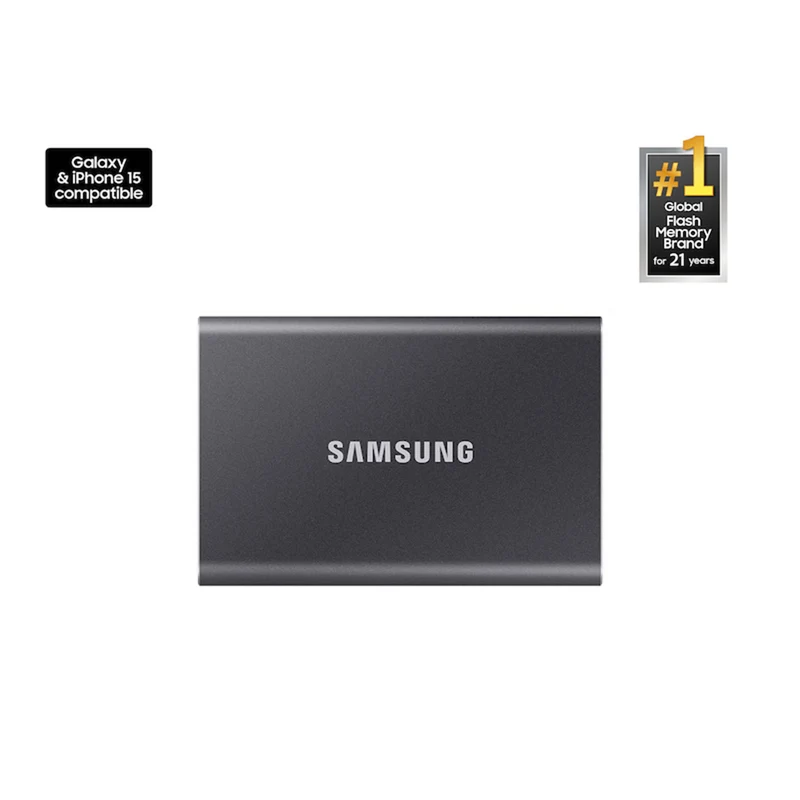 Samsung T7 1TB Portable External SSD (Blue, Titan Grey)