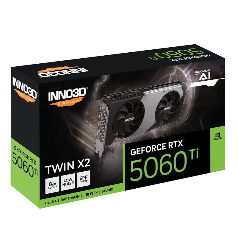INNO3D GeForce RTX 5060 Ti Twin X2 8GB GDDR7 Graphics Card (N506T2-08D7-193075N)