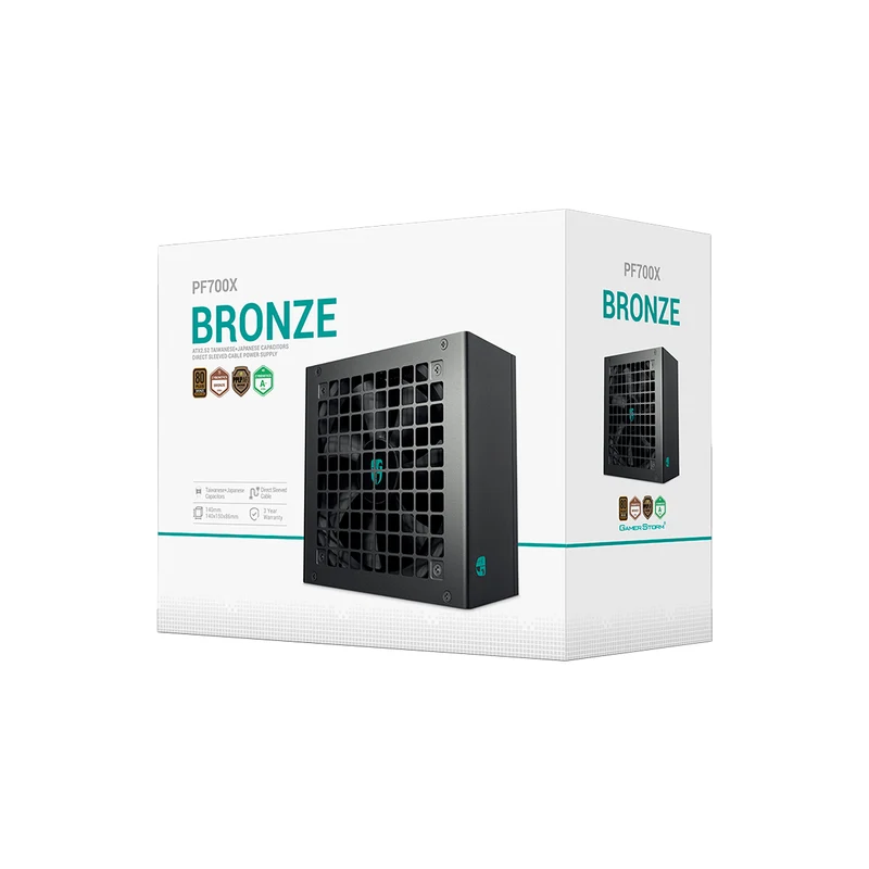 DeepCool PF700X 700W Cybenetics 80+ Bronze ATX 2.52 Sleeved Cable Power Supply (R-PF700X-HD0B-JGUS)