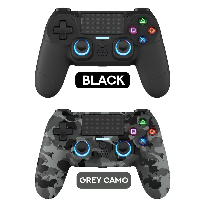 Dragonwar Dragon Shock Mizar+ Wireless Controller Compatible With PS4/PC/Mobile (Black, Grey Camo)