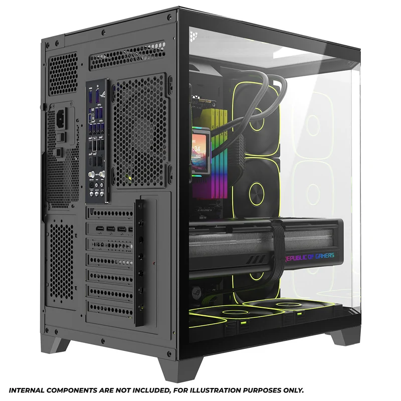 Coolman Zentra Luxe ATX Vision PC Case (Black, White)