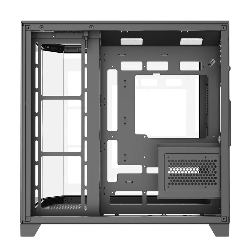 Coolman Zentra Luxe ATX Vision PC Case (Black, White)
