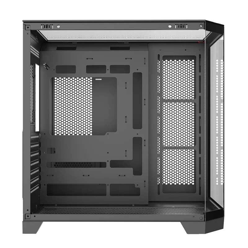 Coolman Zentra Luxe ATX Vision PC Case (Black, White)
