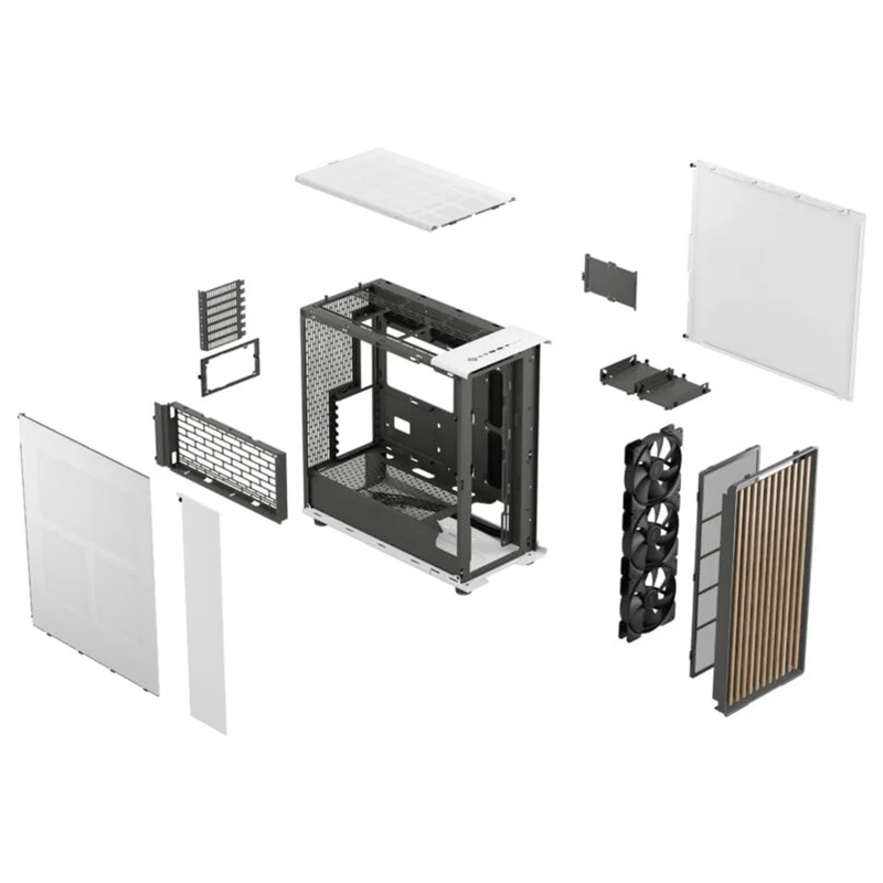 Fractal Design North XL Computer Case (Charcoal Black Mesh,Chalk White Mesh) (FD-C-NOR1X-01, FD-C-NOR1X-03)