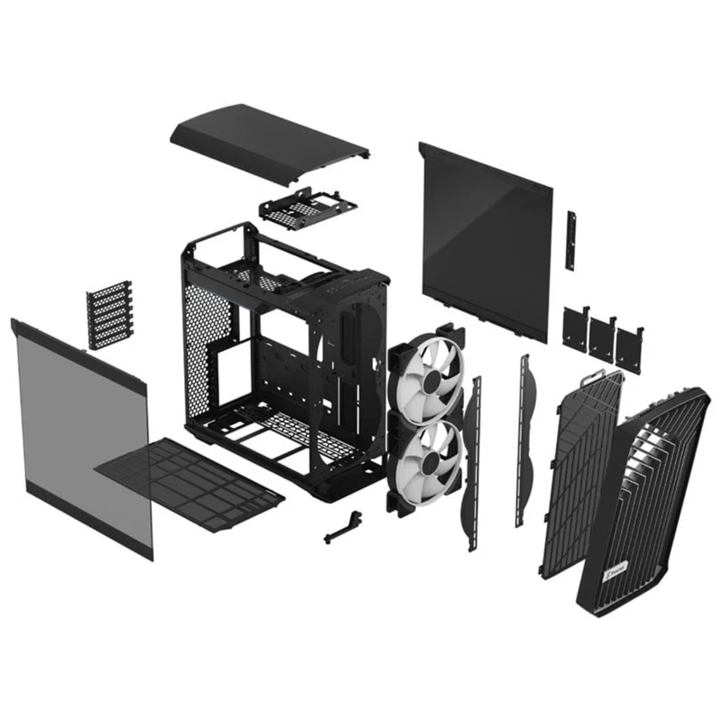 Fractal Design Torrent Compact Computer Case (RGB Black TG Light Tint, RGB White TG Clear Tint) (FD-C-TOR1C-02, FD-C-TOR1C-05)