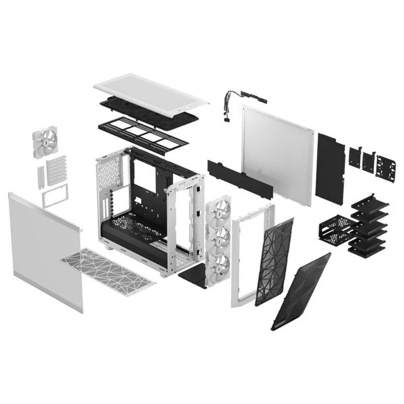 Fractal Design Meshify 2 Computer Case (RGB Black TG Light Tint, RGB White TG Clear Tint) (FD-C-MES2A-06, FD-C-MES2A-08)